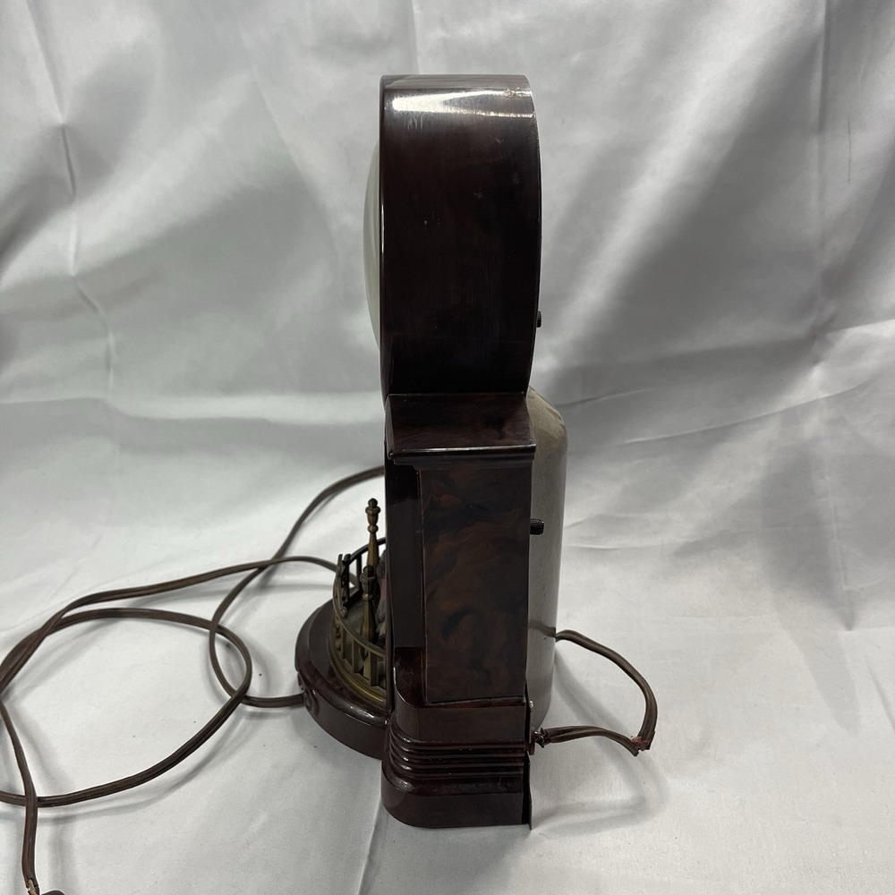 Vintage Master crafters Fireplace ANIMATED Clock Lighted Motion Lamp NOT WORKING - Picture 7 of 8